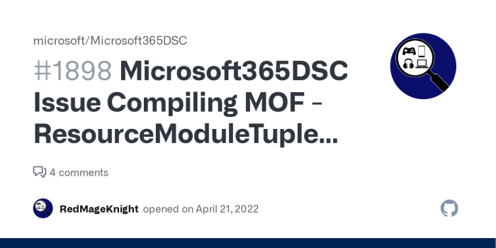 Microsoft365DSC: Issue Compiling MOF - ResourceModuleTuplesToImport ... Microsofts wmf headaches continue