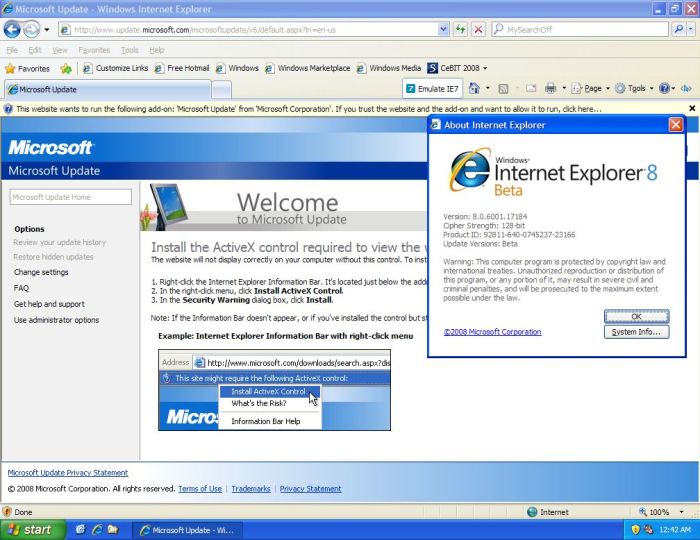 New worm masquerades as ie7 beta download