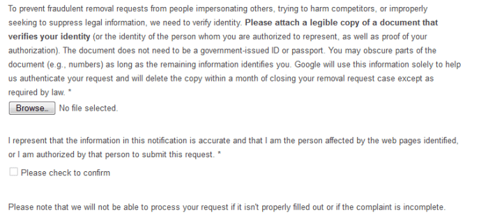 Google will forget you asked