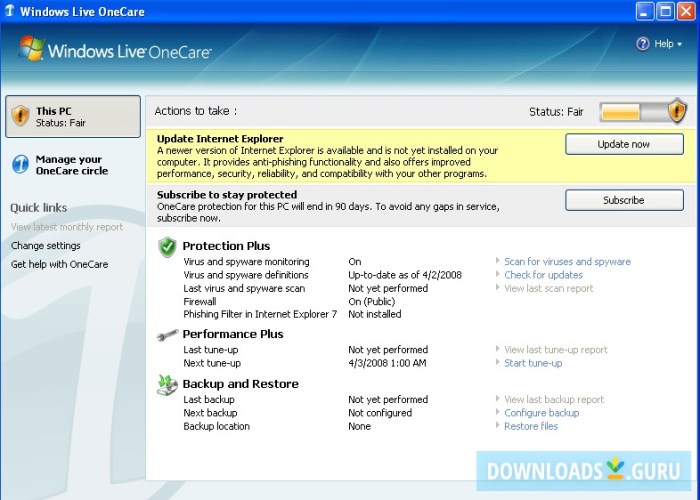Download Windows Live OneCare for Windows 10/8/7 (Latest version 2020 ... Microsoft unveils vista compatible live onecare beta