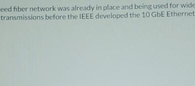 New network standard could converge fiber ethernet