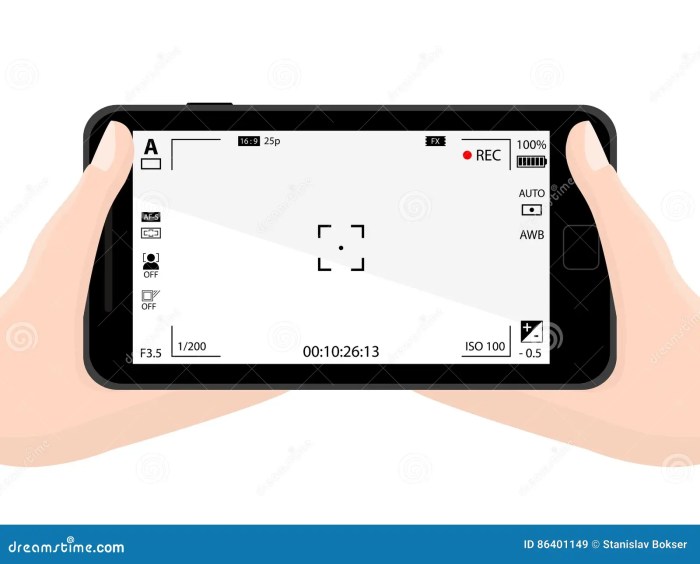 Flat Black Modern Mobile Phone with Focusing Screen with Settings in ... Zenzui zooms in on cell phone screens